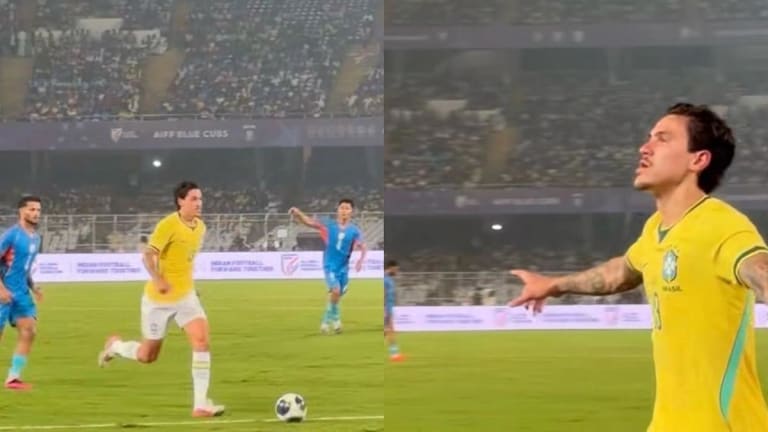 Pedro marca segundo gol da Seleção Brasileira em amistoso contra Índia