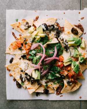Ancho Chili Mushroom Nachos