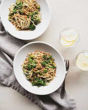 Green Olive & Broccolini Spaghetti