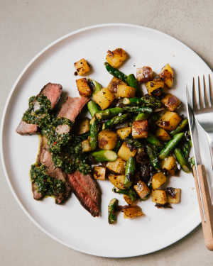 Chimichurri Steak w/ Asparagus Hash
