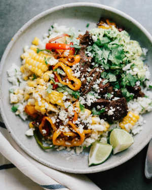 Fajita Bowls with Cilantro Lime Rice