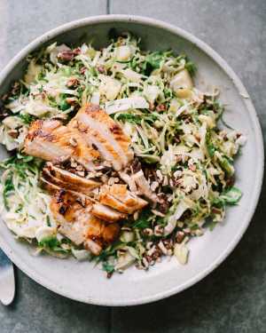 Pan Roasted Chicken & Shaved Brussels Salad