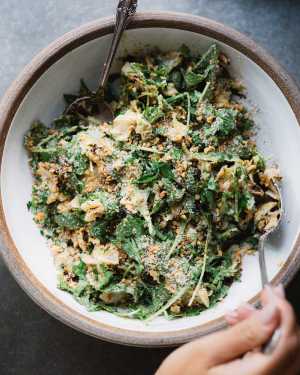 Roasted Cabbage Salad with Tahini Mustard Dressing