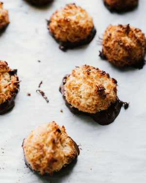 Chocolate Dipped Macaroons