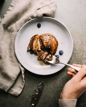 Banana Oat Blender Pancakes