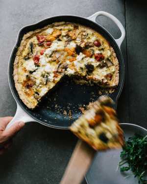 Vegetable Tart w/ Almond Cornmeal Crust
