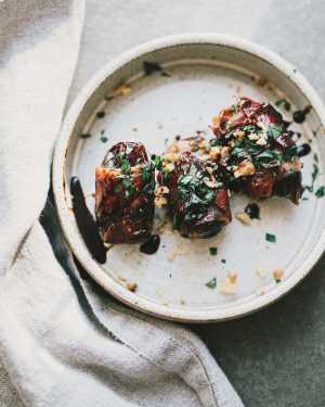 Cambozola & Walnut Stuffed Dates in Crispy Prosciutto
