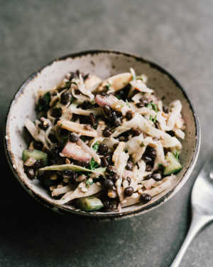 Green & Tahini Lentil Lunch Salad
