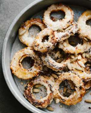 Delicata “Donuts” w/ Honey Drizzle