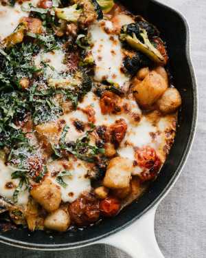Gnocchi w/ Chickpeas, Broccoli & Burst Tomatoes