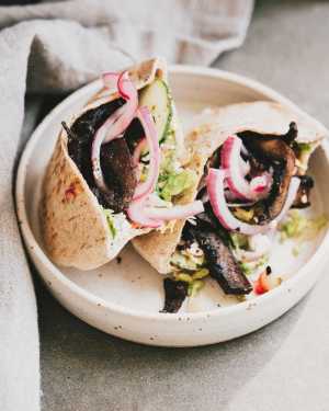 Mushroom Shawarma Pitas