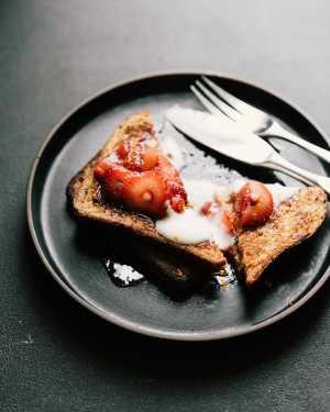 Sprouted French Toast w/ Mapled Strawberries