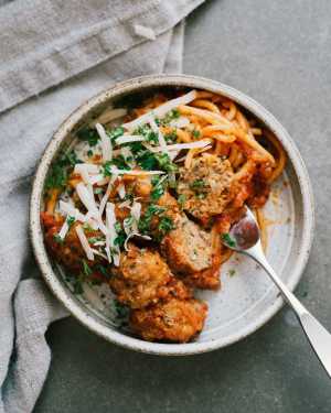 Mini Meatballs w/ Bucatini