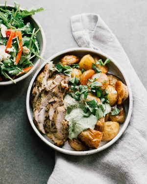 Green Goddess Chicken w/ Salt & Vinegar Potatoes