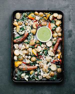 Sheet Pan Sausage & Veggies