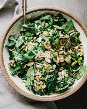 Kale & Orzo Salad w/ Garlic Dressing