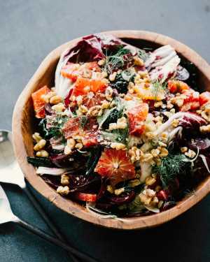 Kale and Radicchio Salad w/ Beets & Blood Oranges