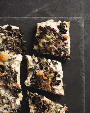 Swiss Chard Baguette Pizza