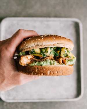 BBQ Huli-Huli Chicken Sandwiches w/ Pineapple Salsa