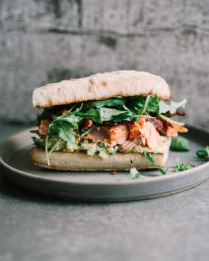 Salmon, Guac, & Bacon Sams