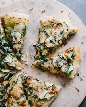Zucchini Lemon Pizza