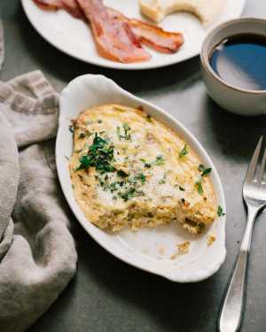 Leek & Herb Egg Bake