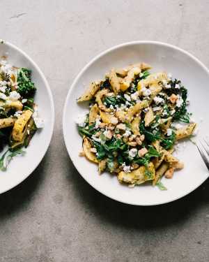 Grilled Broccolini & Summer Squash Pasta