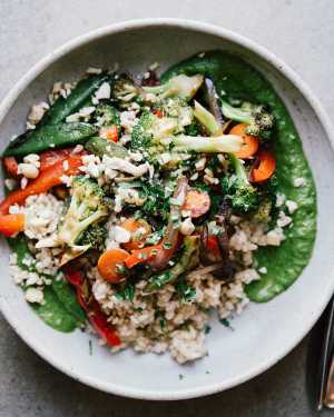 Veggie Bowls w/ Coconut Lime Parsley Sauce
