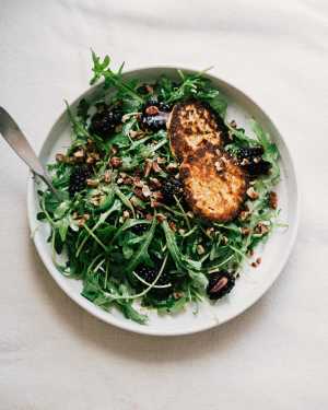 Blackberry Salad w/ Crispy Goat Cheese