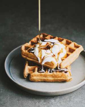 Carrot Cake Waffles