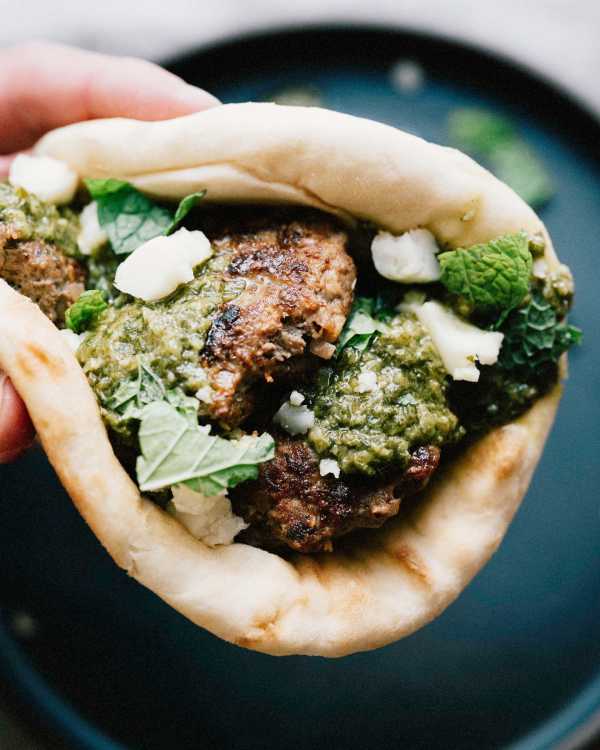 Grilled Merguez w/ Mint Sauce