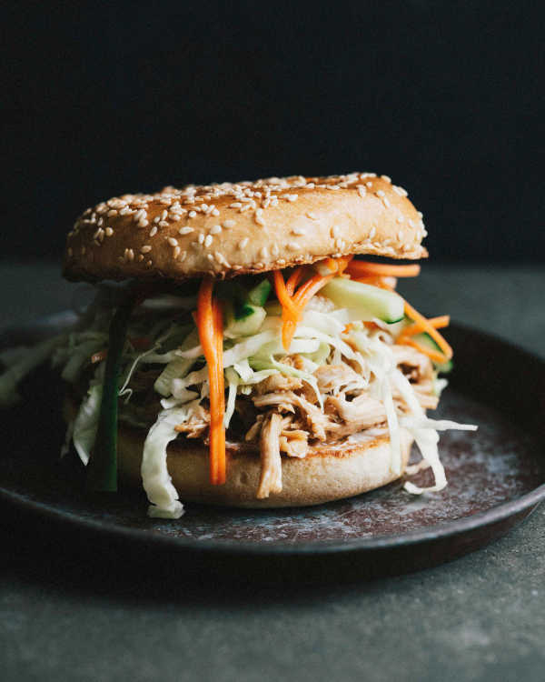 Korean Shredded Chicken Sandwiches