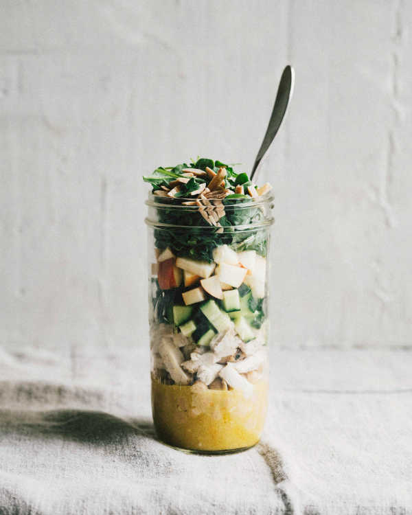Honey Mustard Mason Jar Salads