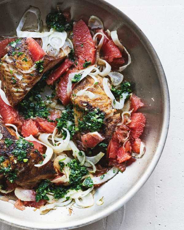 Pan Seared Cod w/ Grapefruit