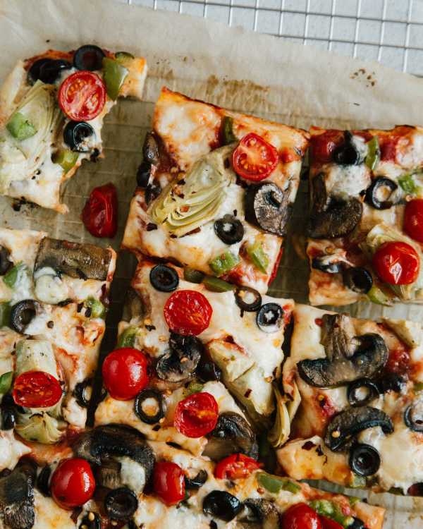 Veggie Lovers Detroit-Style Pizza