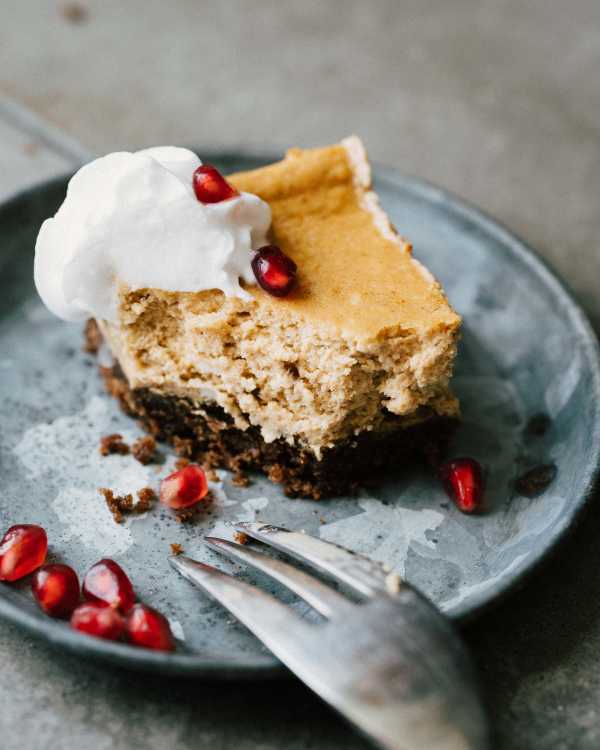 Pumpkin Cheesecake Bars w/ Gingersnap Crust
