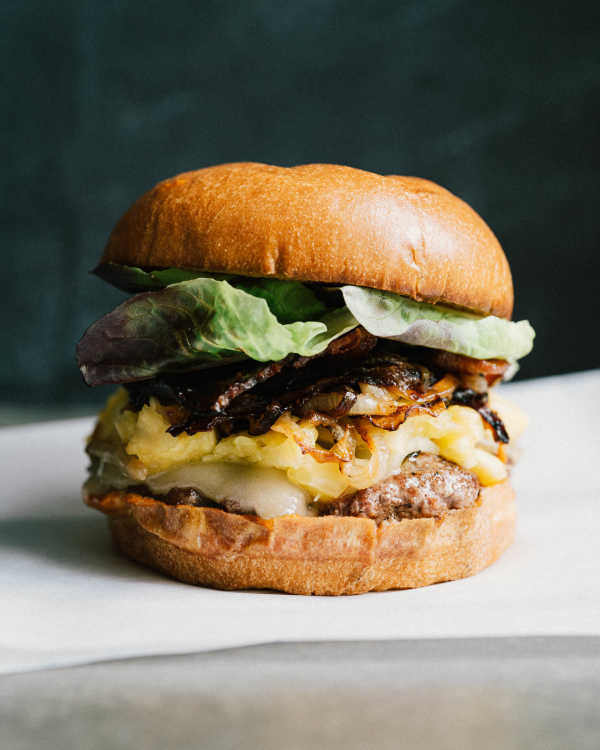 Teriyaki Burgers w/ Spicy Bacon Pineapple Relish & Caramelized Onions