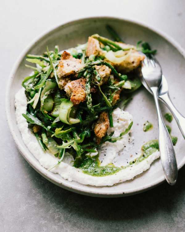 Springy Panzanella w/ Green Sauce