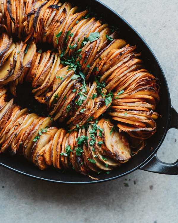 Shingled Harissa Potatoes