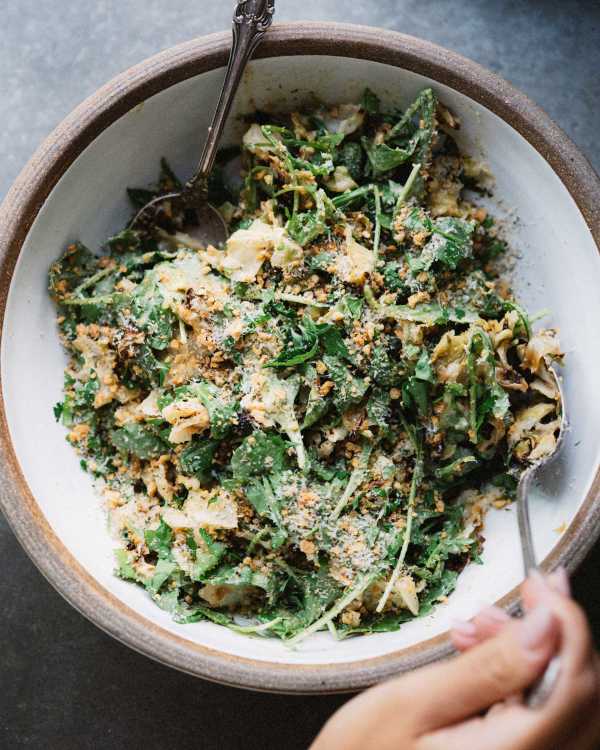 Roasted Cabbage Salad with Tahini Mustard Dressing