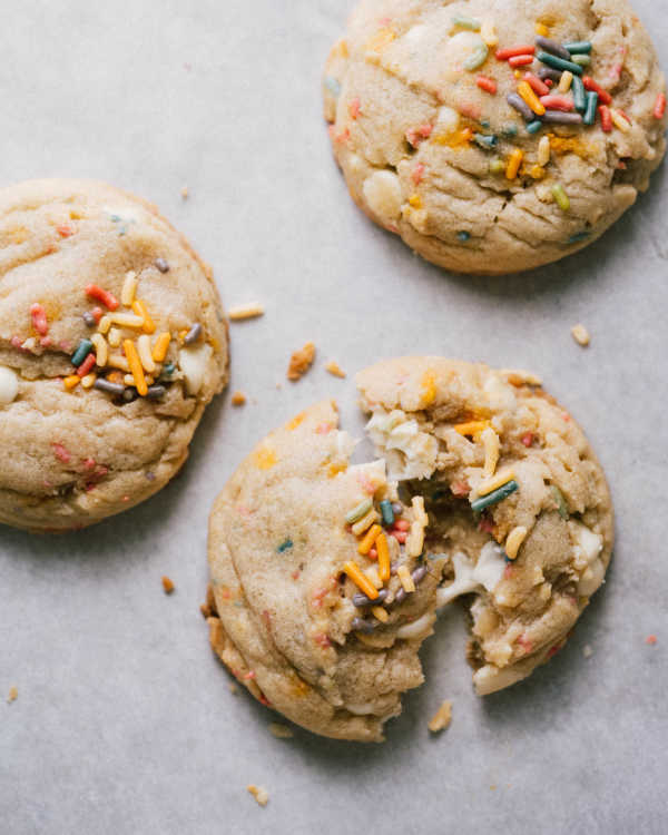 Brown Butter Birthday Cake Cookies