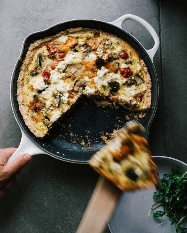 Vegetable Tart w/ Almond Cornmeal Crust