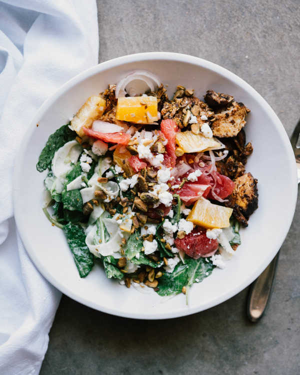 Winter Citrus Salad w/ Blackened Chicken