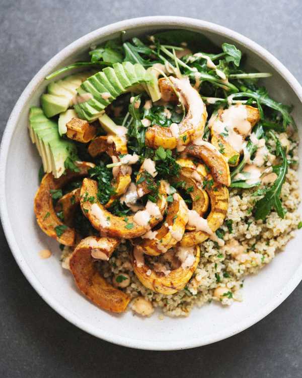 Chimichurri Quinoa w/ Roasted Delicata Squash