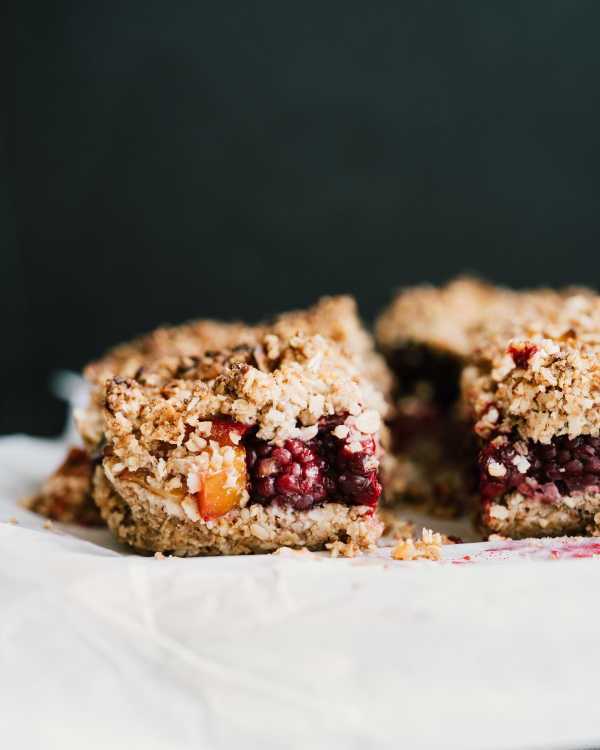Plum & Blackberry Oat Streusel Bars