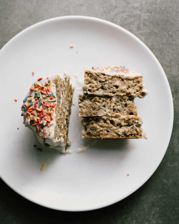 Snacking Cake w/ Greek Yogurt Frosting
