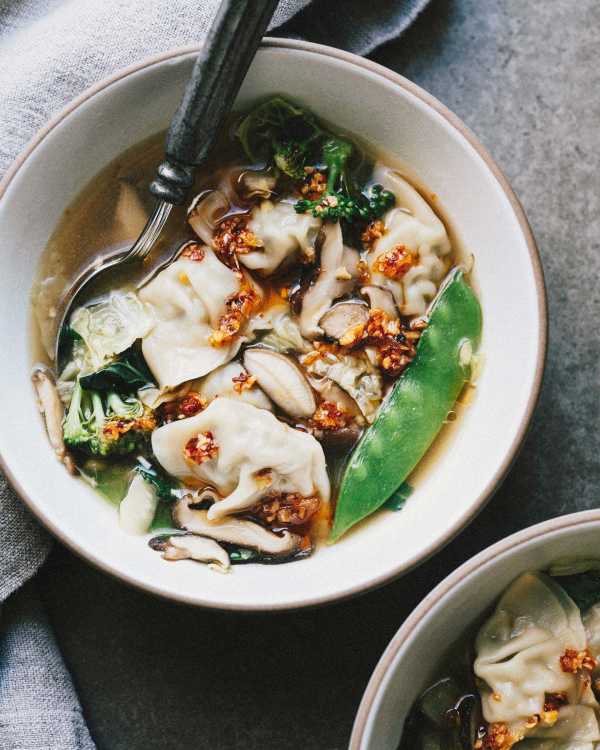 Vegetable Gyoza Soup