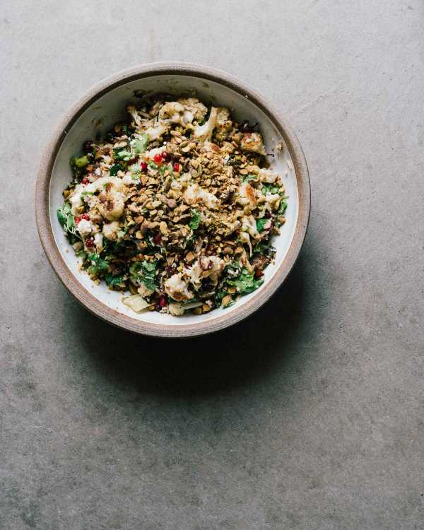 Roasted Cauli, Pom & Herb Salad