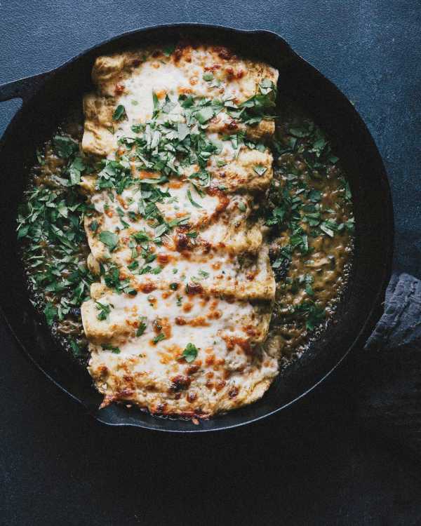 Green Chile Chicken Enchiladas