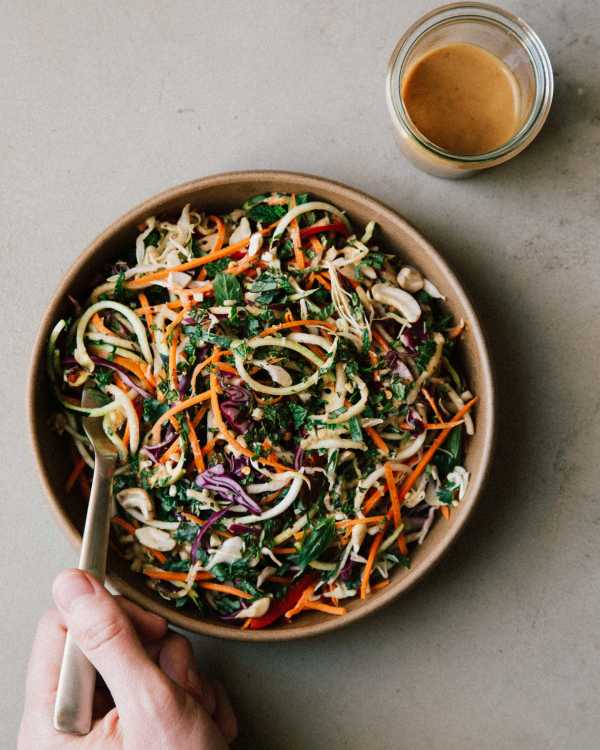 Cabbage Crunch Salad w/ Ginger Miso Dressing